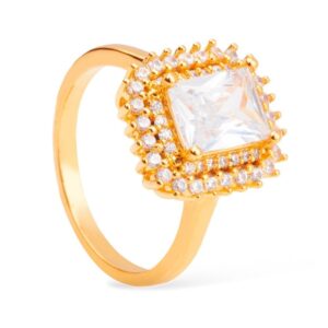 Solitário Cravejado com Zircônia Grande