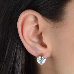Brinco de Coração em Zircônia