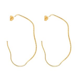 Argola Dourada Assimétrica